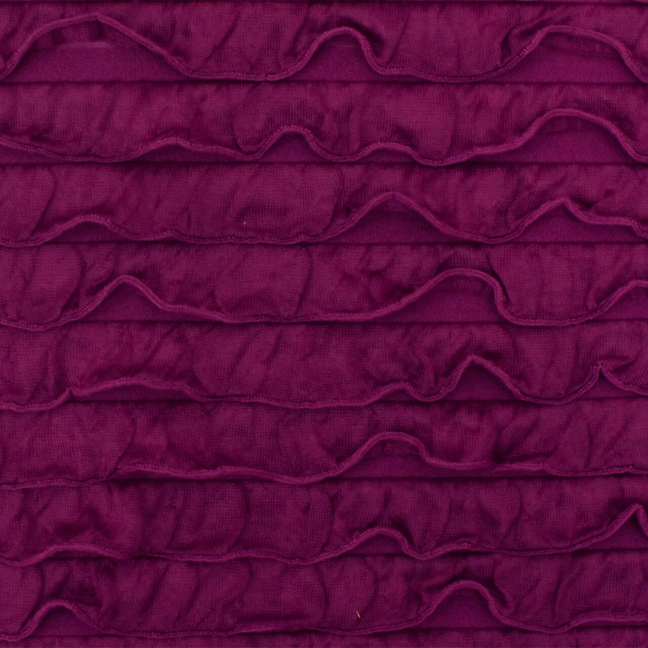 Royal Magenta Solid Stretch Poly Ruffle Knit Fabric By the Yard